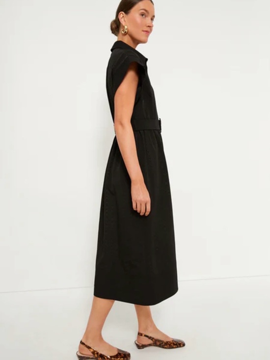 Tuckernuck Black Collared Belted Midi Dress XXXL NWT - Picture 3 of 5